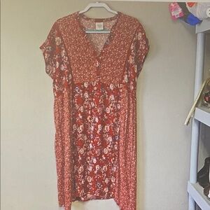 Knox Rose Red Floral Midi Dress